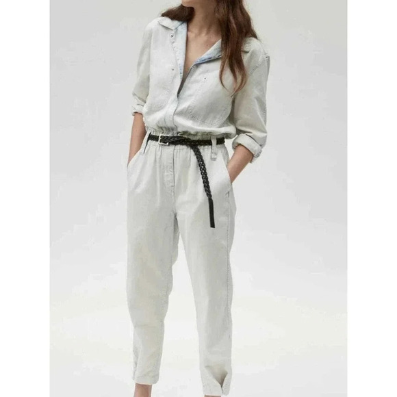 Thakoon Bleached Denim Utility Jumpsuit - /White Multi - Picture 1 of 9